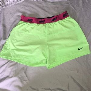 Neon Green Nike Dri-fit Shorts!!! Brand New